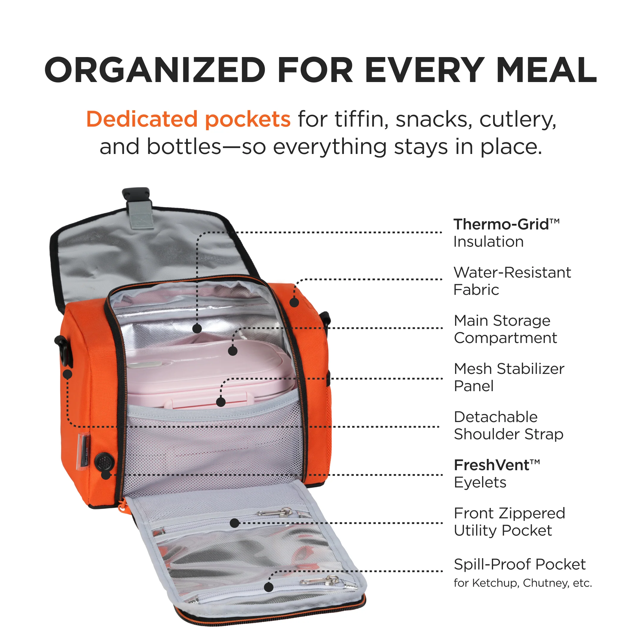 Lunch Bag - Orange - Image 5